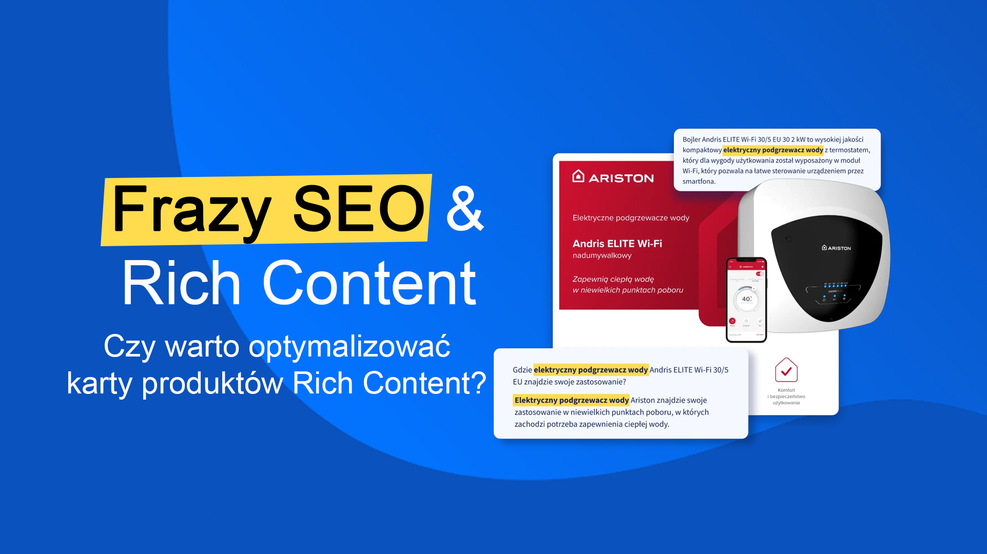 Frazy SEO strony produktów Rich Content